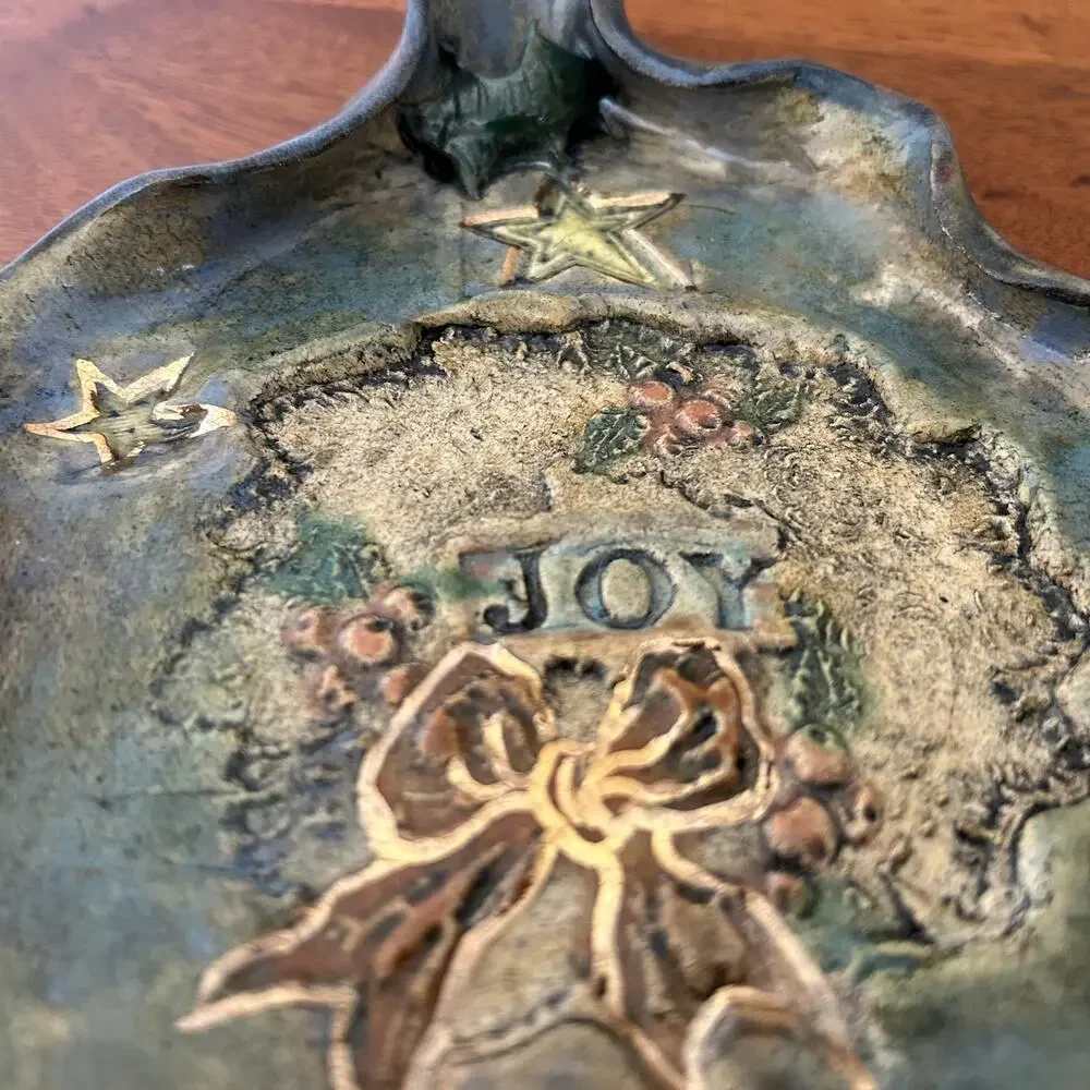 Studio Pottery, Trinket Dish, Spoon Rest or Wall Hanging
